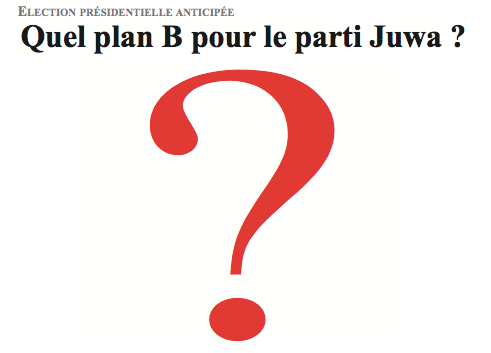 image Election présidentielle anticipée / Quel plan B pour le parti Juwa ?